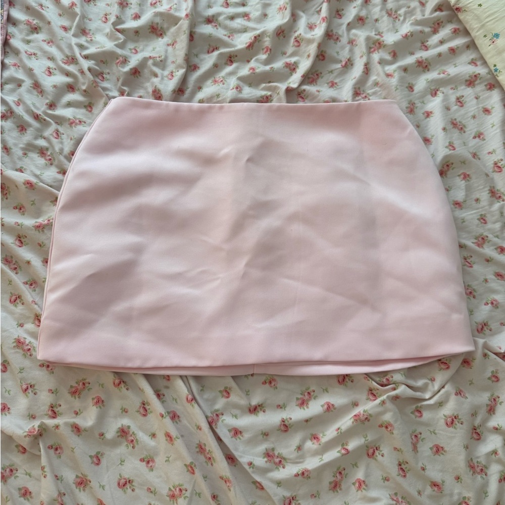 Pink mini skirt